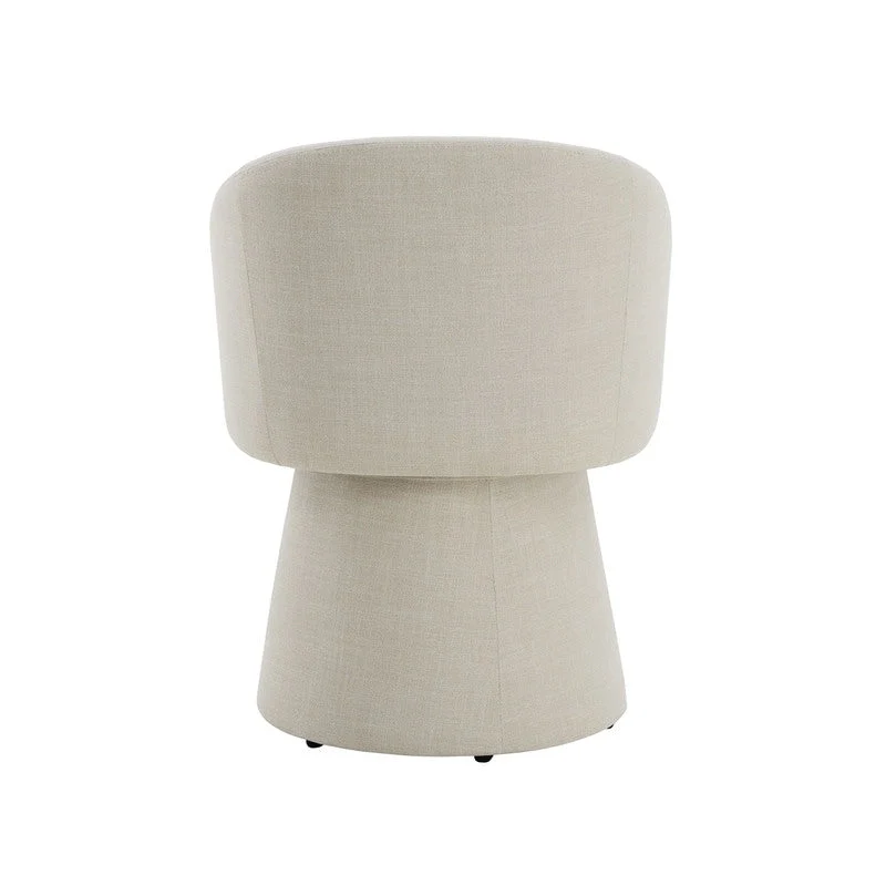 Evie Modern Upholstered Fabric Swivel Dining Chair