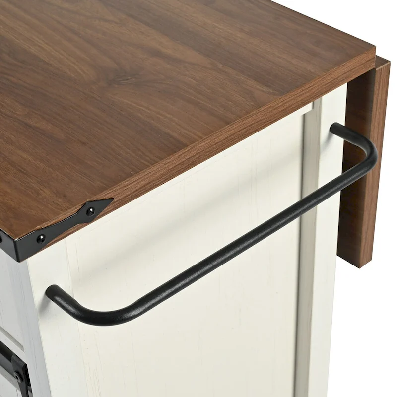 Farmhouse Kitchen Island with Power Outlet