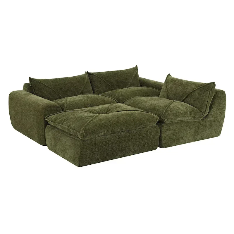 116  Fully Compressed Sofa with High Density Foam,Particle Chenille
