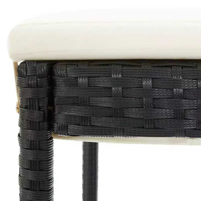 vidaXL Garden Bar Set Poly rattan Medium Removable Covers