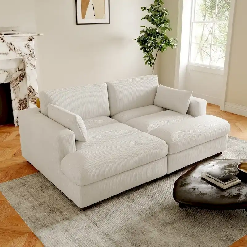 Left and Right Sectional Sofa Set Chaise Lounge Sofa Chair