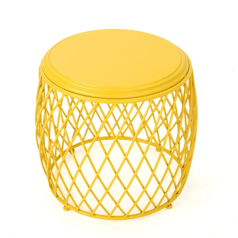 Round Lattice Side Table, 19-inch (48 cm) Diameter