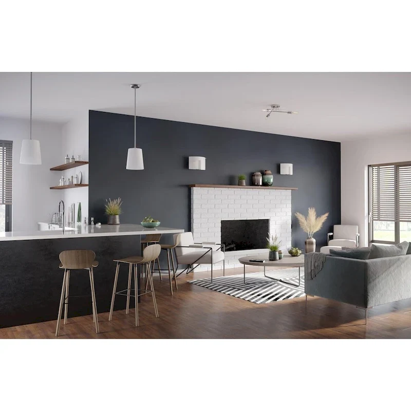 Clarion Collection One-Light Brushed Nickel Etched White Transitional Pendant - 9 in x 9 in x 11.37 in