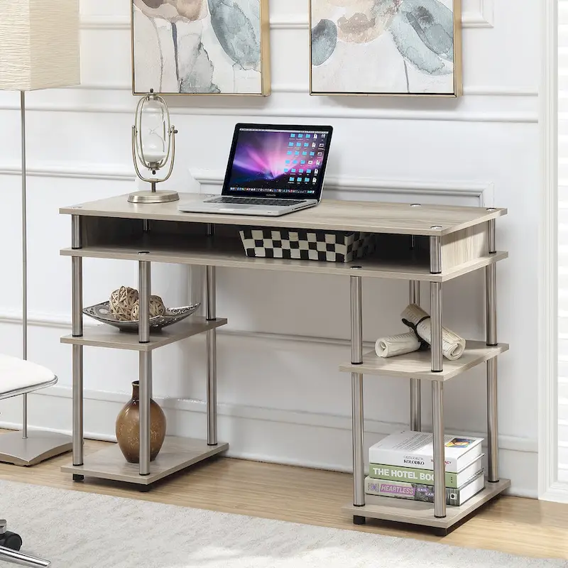 Designs2Go No Tools Student Desk with Shelves