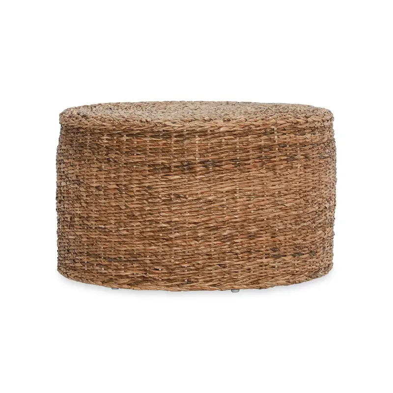 Natural Brown Rattan Round Coffee Table