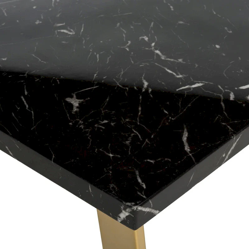 SAFAVIEH Bea Black/ Brass Square Coffee Table - 31.5  x 31.5  x 15.8  - 32Wx32Dx16H