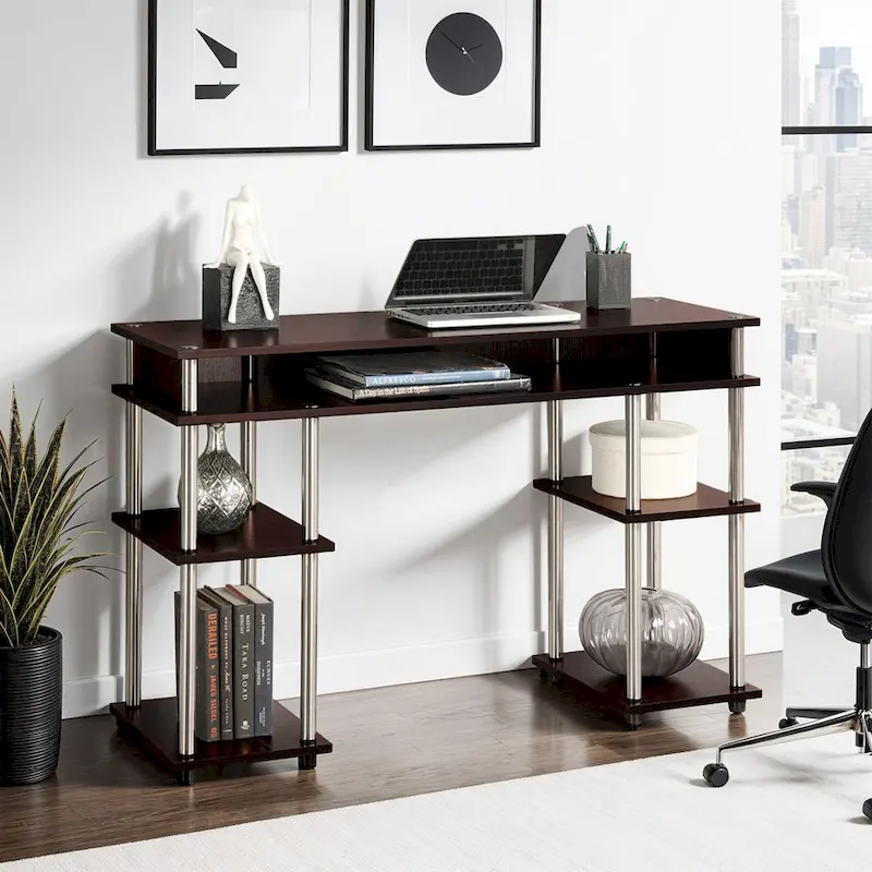 Designs2Go No Tools Student Desk with Shelves