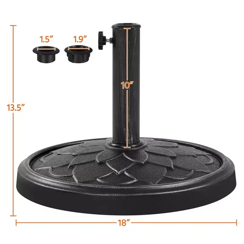Yaheetech Heavy Duty Umbrella Base Stand with Flower Petal Pattern