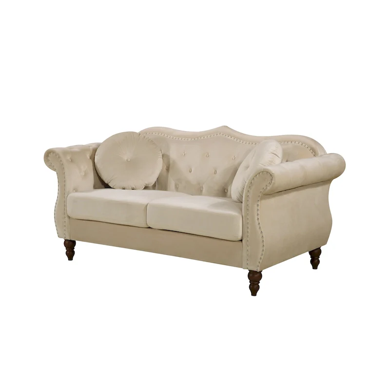 Classic Nailhead Chesterfield Loveseat