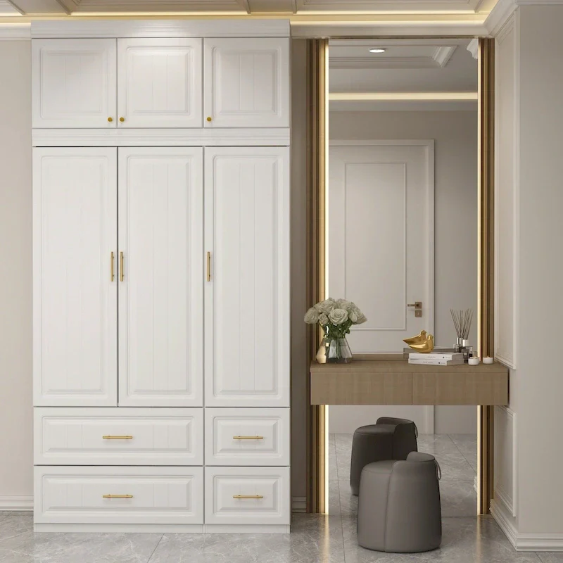 Large Armoire Combo Wardrobes Closet Storage Cabinet, White