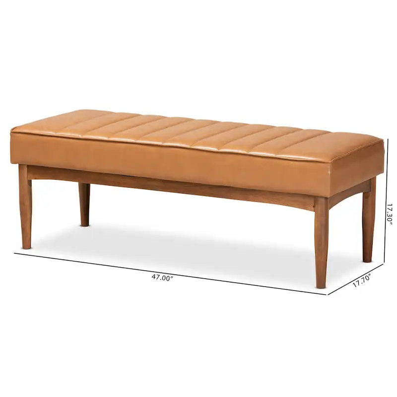 Daymond Mid-Century Modern Dining Bench