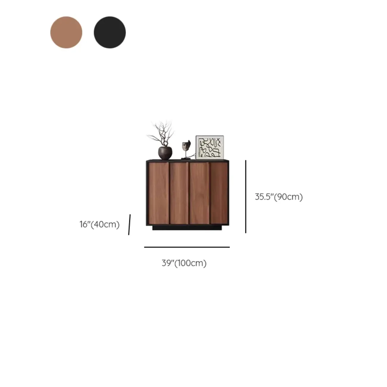 Modern Wood Buffet with Alterable Shelf and Drawers