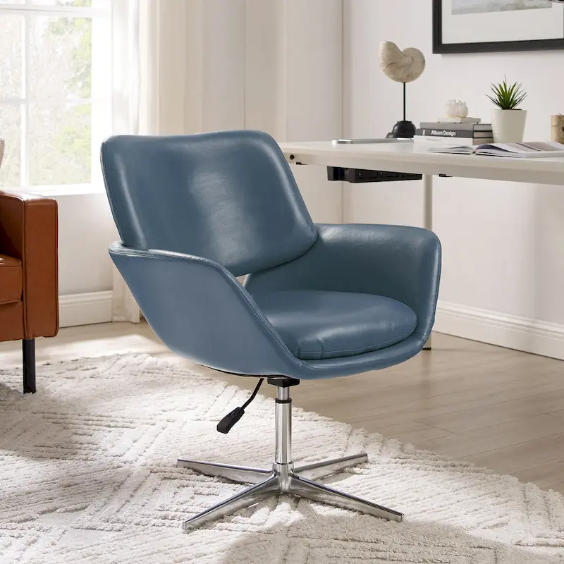 Art Leon Modern Swivel & Adjustable Home Office Accent Arm Chair