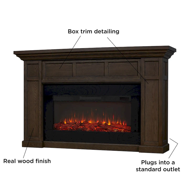 Alcott 75  Landscape Electric Fireplace by Real Flame