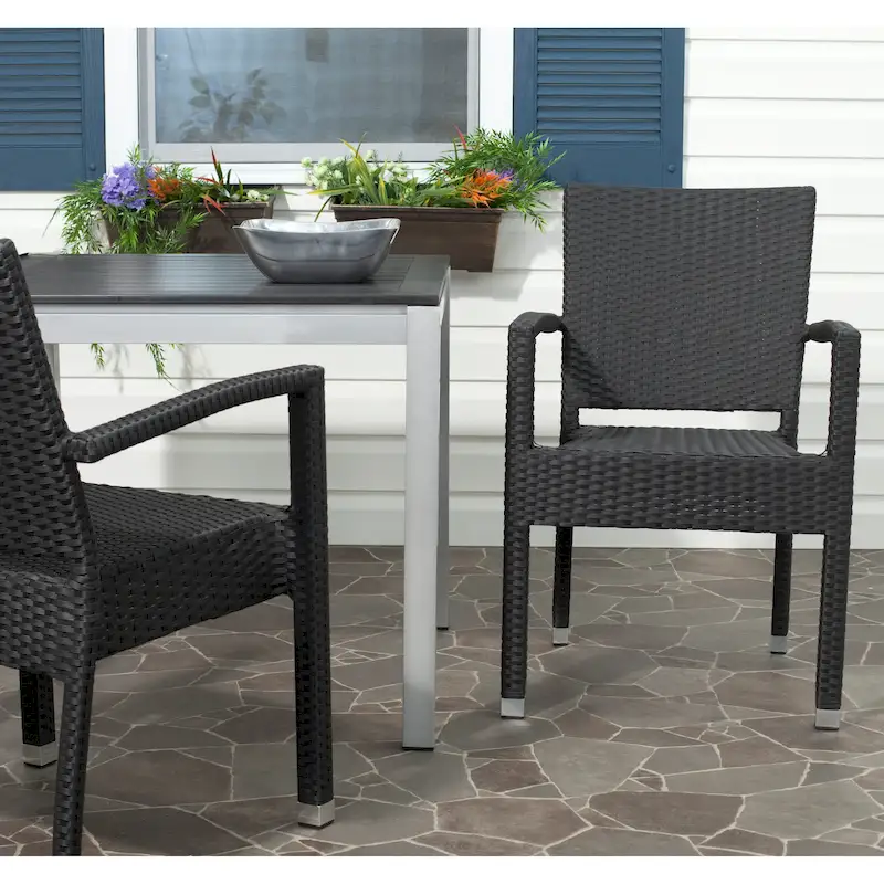 SAFAVIEH Outdoor Nautica Arm Chair (Set of 2) - 22Wx23Dx34H