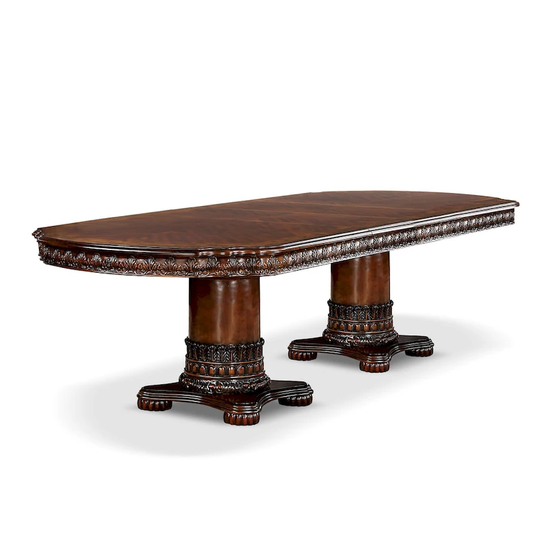 Furniture of America Abeena Traditional Cherry 120-inch Expandable Table