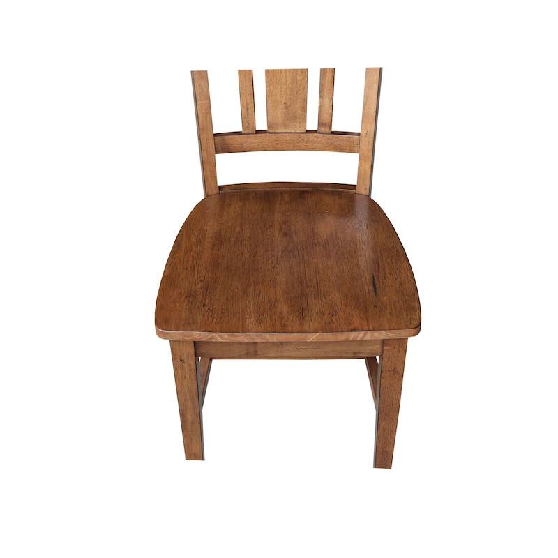 International Concepts Solid Wood San Remo Splatback Chairs, Set of 2