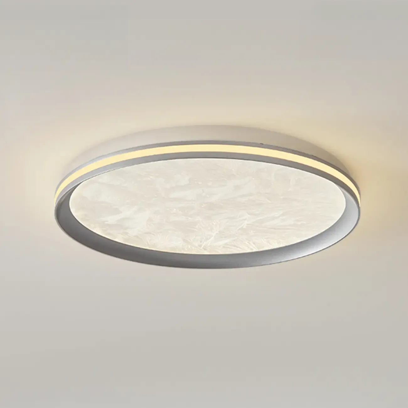 Modern Circular Flush Mount Ceiling Light with Acrylic Shade