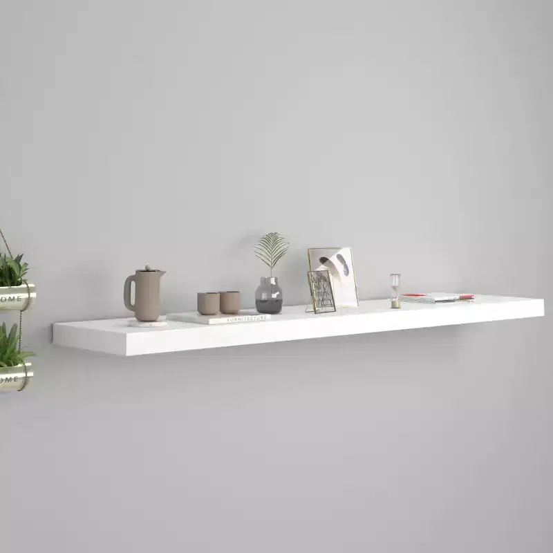Wall Shelf White Honeycomb MDF, Metal Standard Wall mounting
