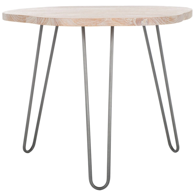 SAFAVIEH Lozka Wood Top Grey / White Wash Dining Table - 39.4 x 35.4 x 29.9 - 39Wx35Dx30H