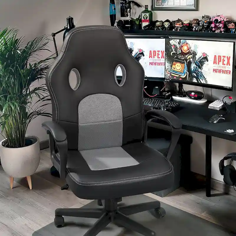 High Back Black Leather Office Gaming Chair