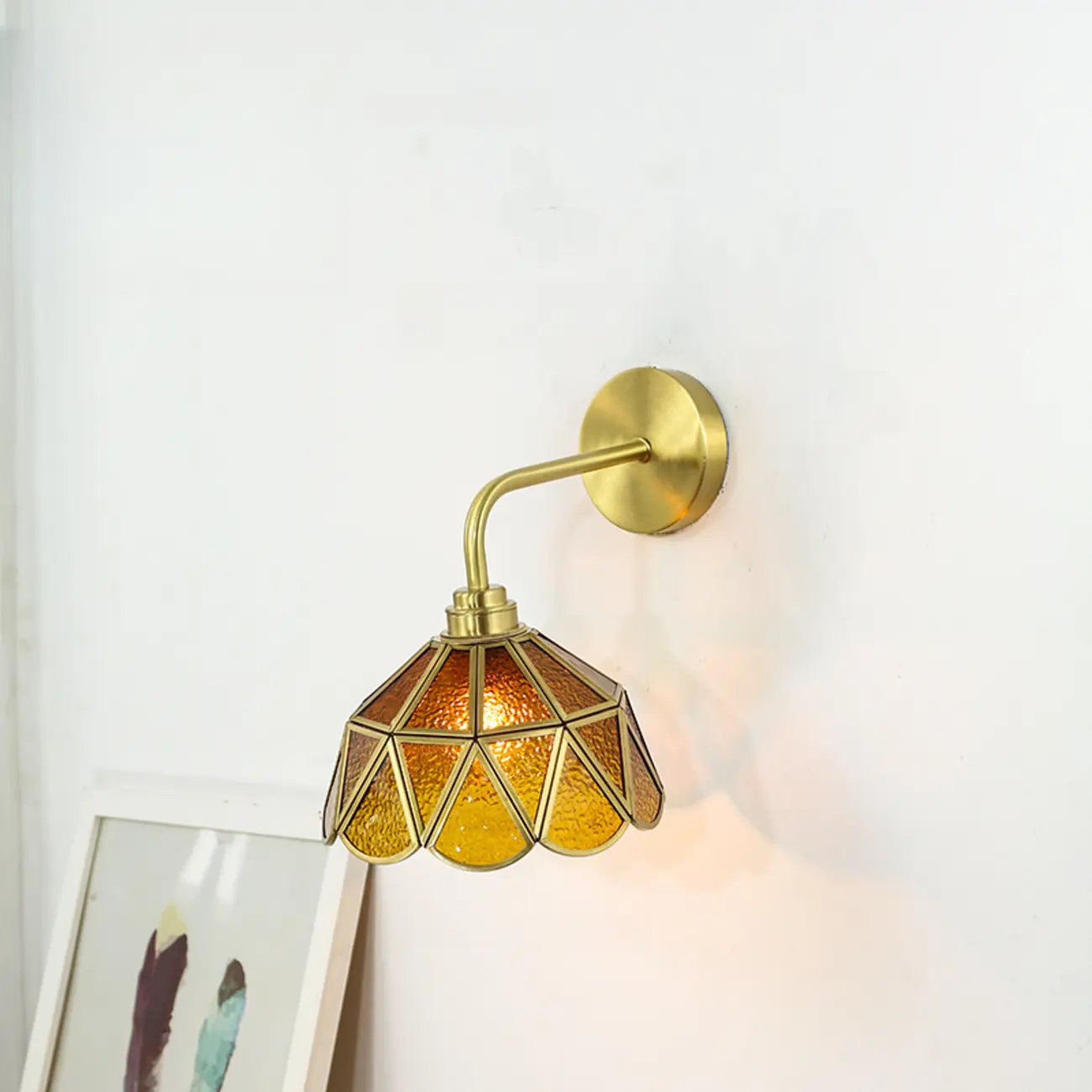 Vintage Wall Sconce with Crystal Shade for Interior spaces