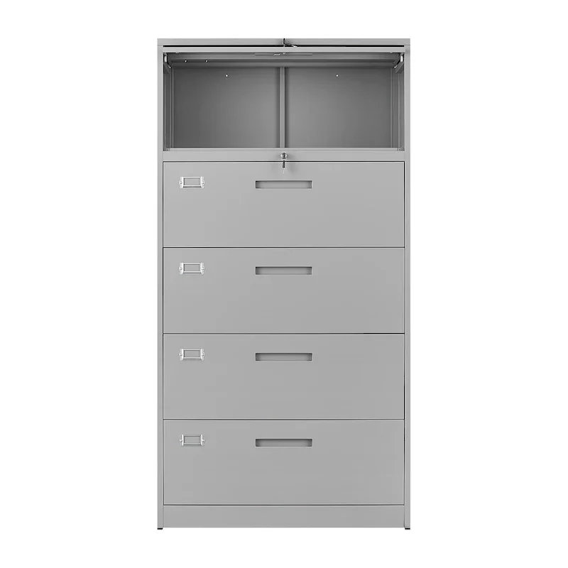 4-Drawer Lateral File Cabinet with Lock