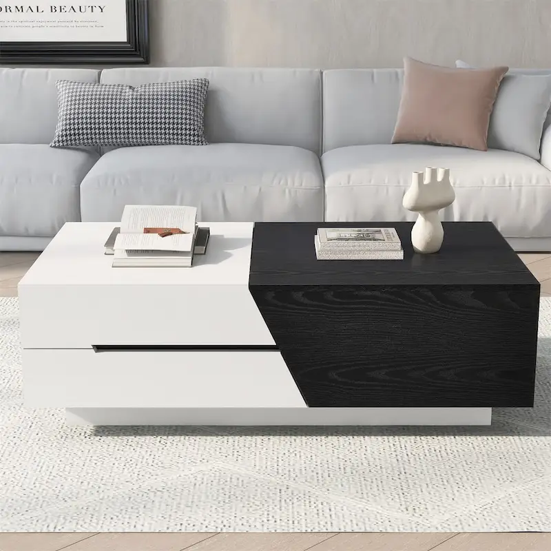 Merax Modern Extendable Sliding Top Coffee Table