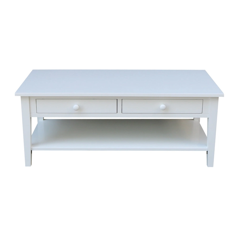 Spencer Solid Parawood Coffee Table - 48 in. W x 24 in. D x 19 in. H