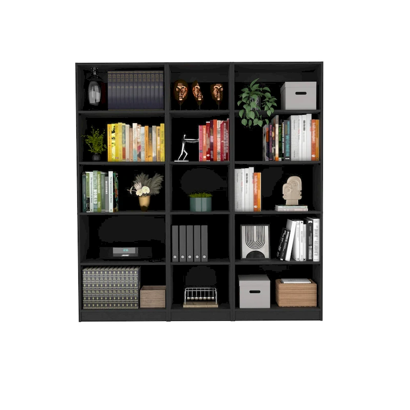 Kenyon 67  Wide 5-Shelf Option B Bookcase Set of 3