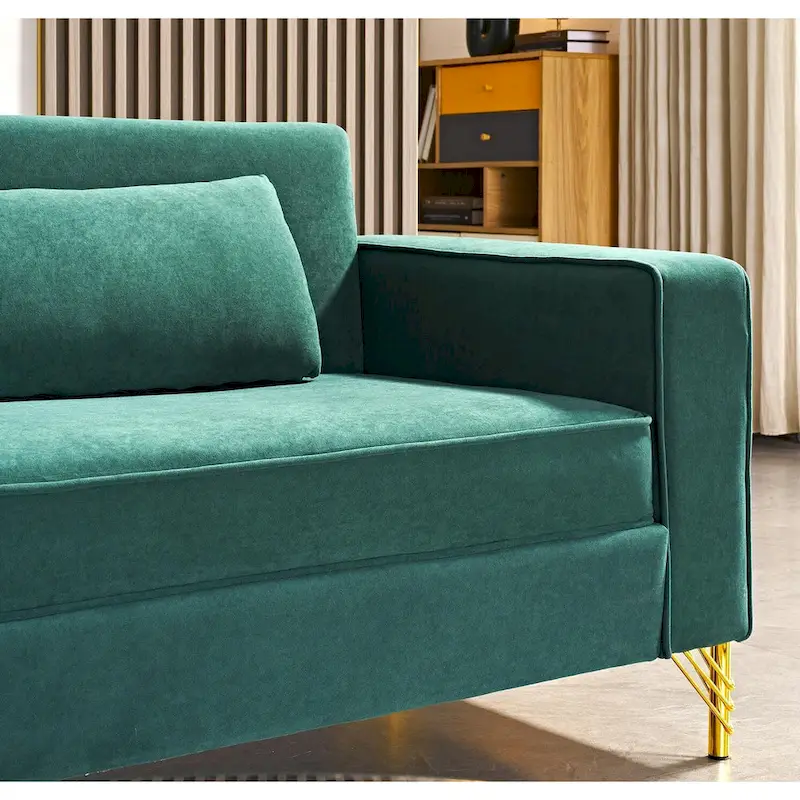 Modern Velvet Upholstered Living Room Sofa