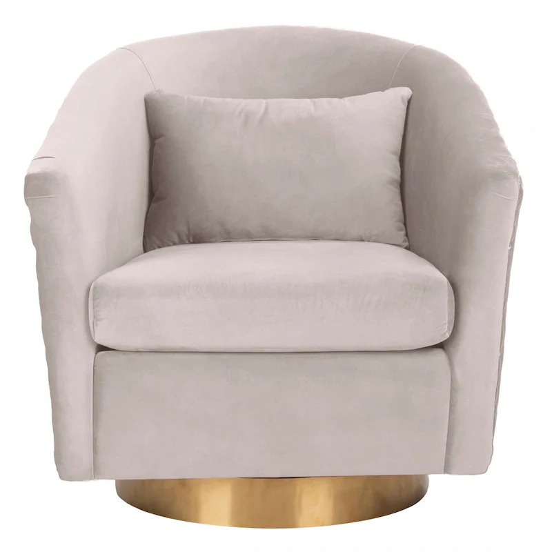 SAFAVIEH Couture Ikram Quilted Swivel Tub Chair - 30Wx32Dx30H