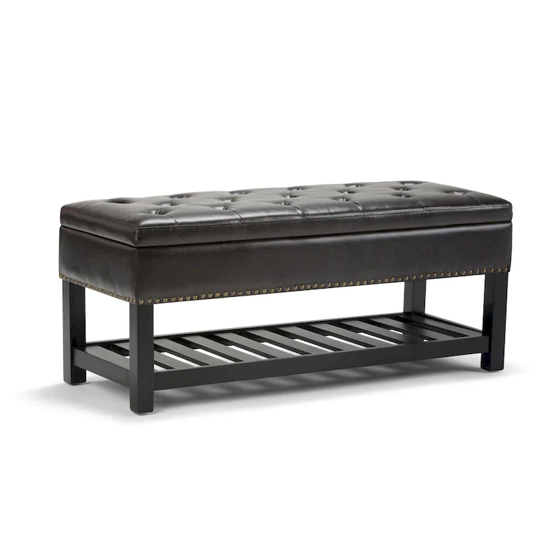 WYNDENHALL Riley 43 inch Wide Rectangle Ottoman Bench - 43 W x 17 D x 19 H