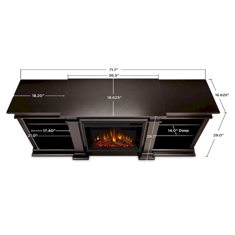 Fresno 72 Media Electric Fireplace by Real Flame