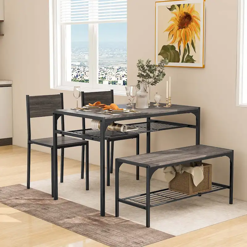 Dining Table for 4 Rectangular Table with Chairs