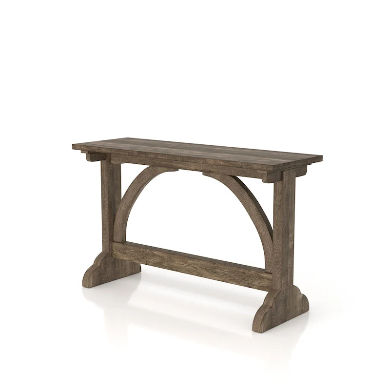 Rustic Oak 47-inch Console Table with Trestle Base
