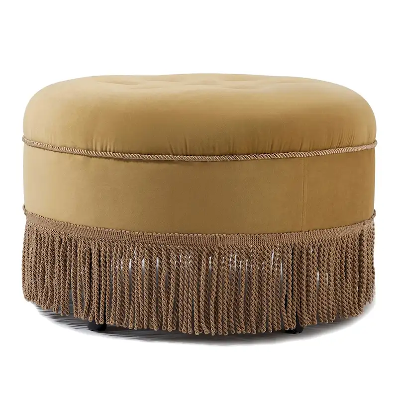 Yolanda 24 Upholstered Round Accent Ottoman