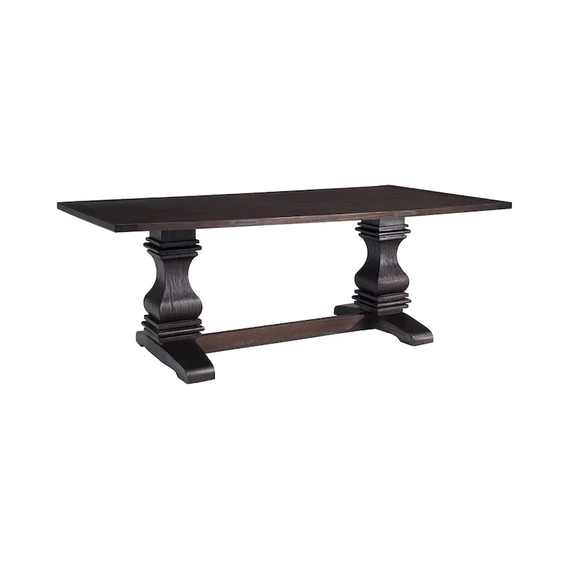 Rectangular Wood Dining Table in Rustic Espresinso