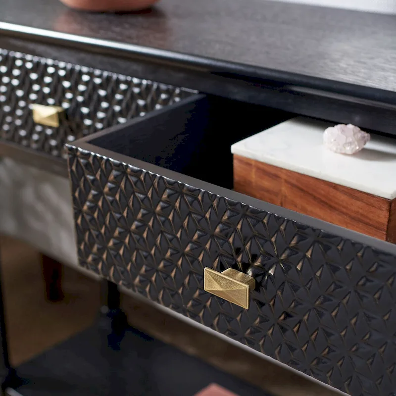 SAFAVIEH Salina 2-Drawer Console Table - 35.5  W x 13  L x 29.5  H - 36Wx13Dx30H