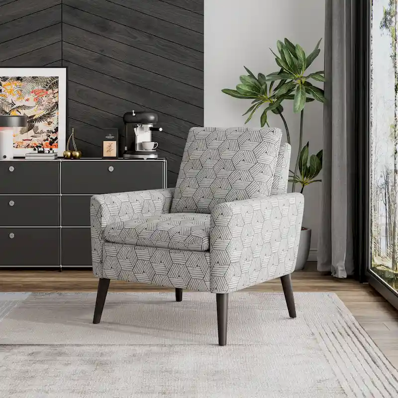Mid-Century Modern Small Space Accent Armchair