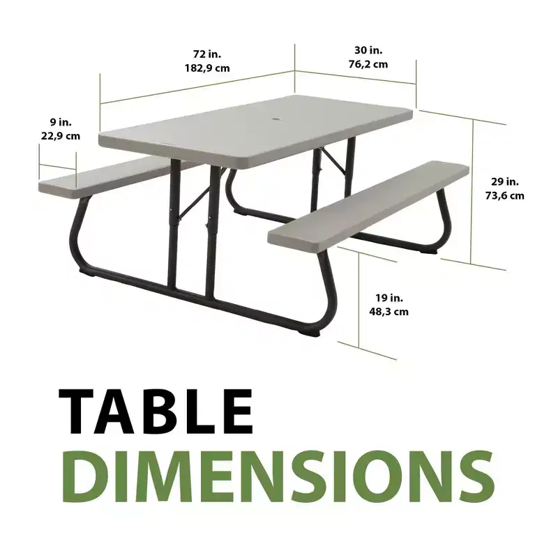 Lifetime 6-Foot Folding Picnic Table