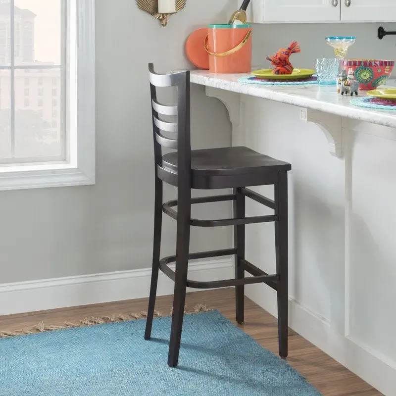 Heathcliff Rustic Solid Wood Barstool (Set of 2)