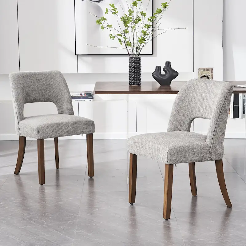 Upholstered Back Side Dining Chair Set of 2