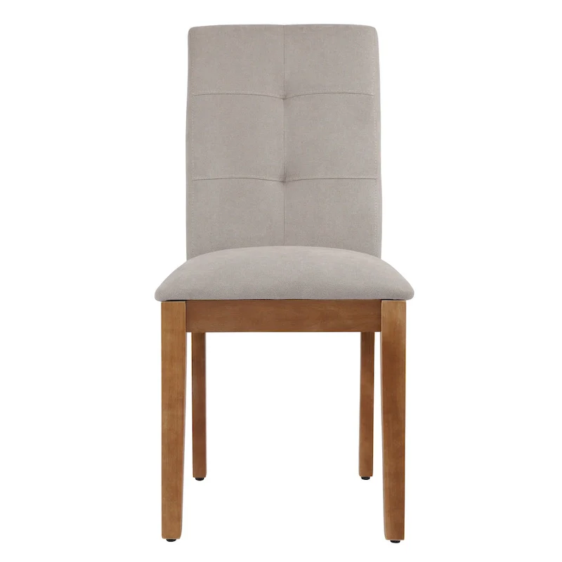 Upholstered Dining Chairs with Tufted High Back and Brushed Legs Set of 2