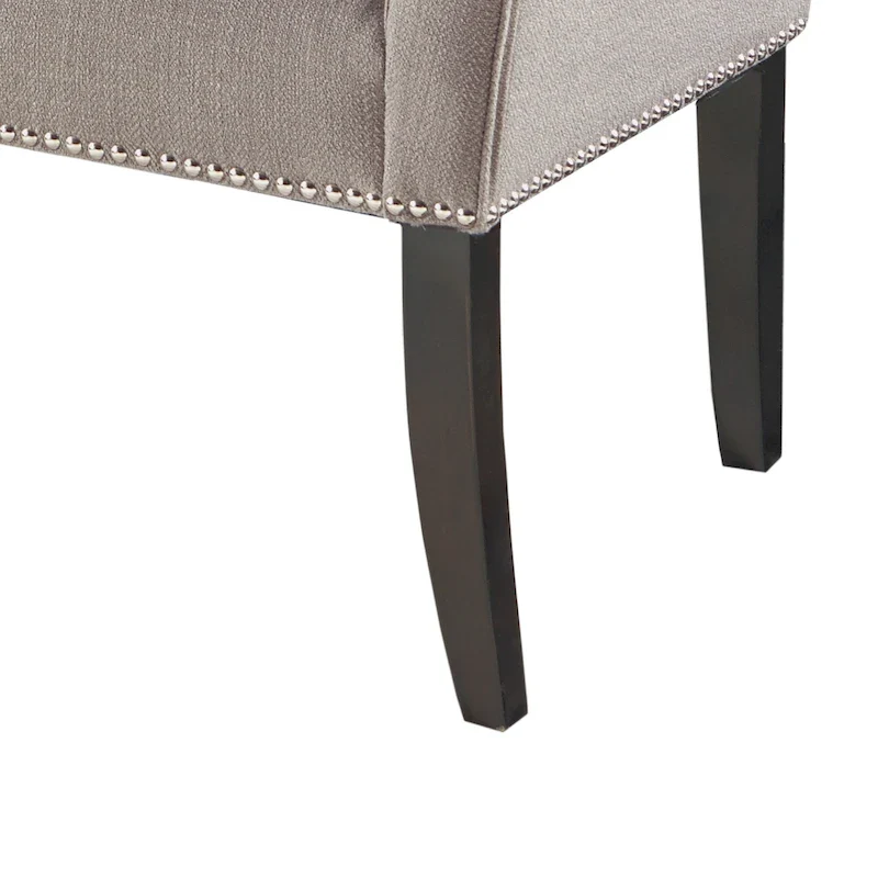 Madison Park Welburn 49.5 Upholstered Bench with Back & Wood Legs