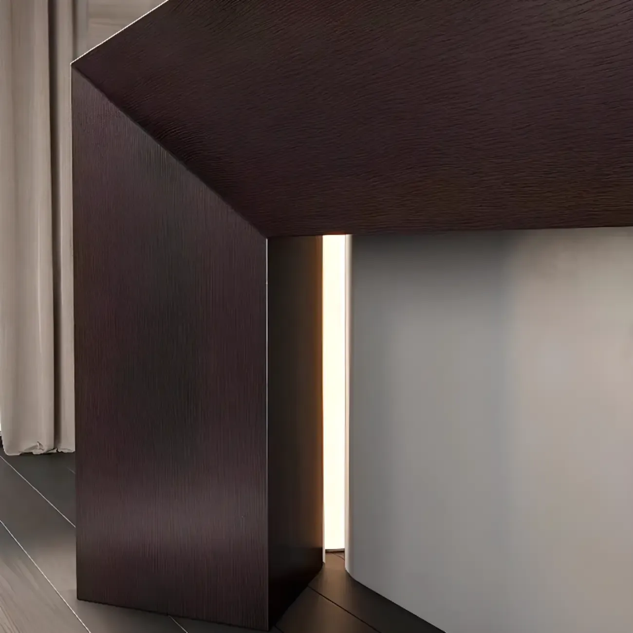 Modern Stone Top Wooden Base Console Table | HomeyFad