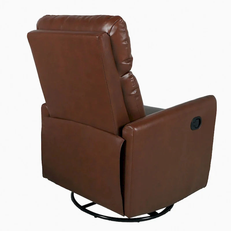 Leather Manual Swivel Recliner