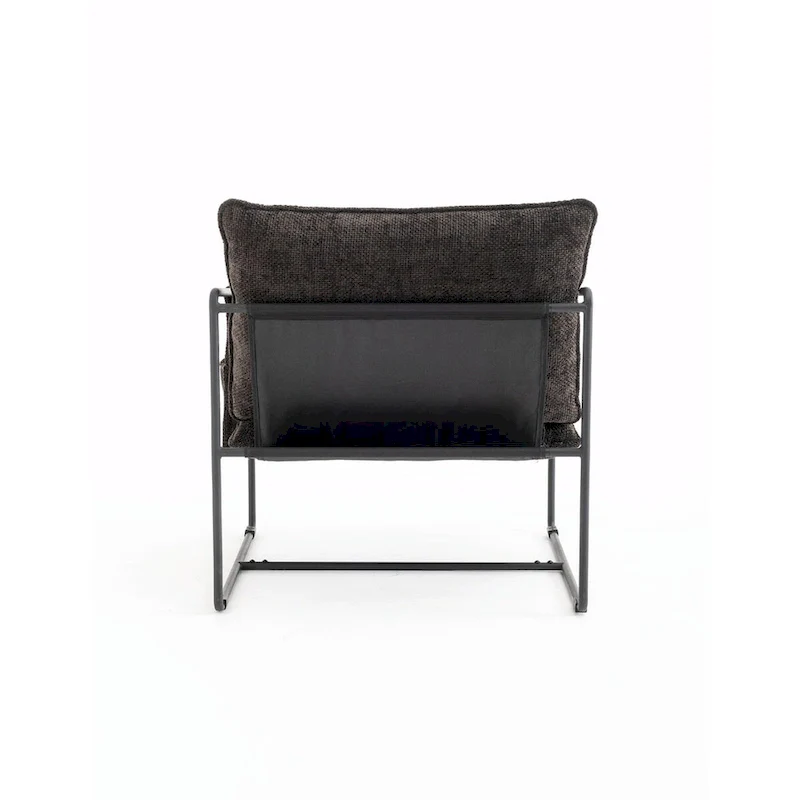 Upholstered Hanging Armchairs with Arm Pockets, Metal Frame