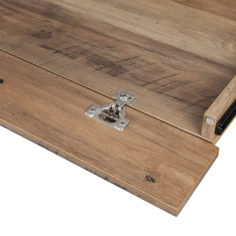 Farmhouse Pedestal Desk in Rustic Oak