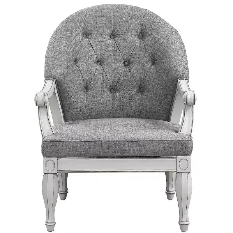 31" Florian Accent Chair: Tufted, Cotton Upholstery, No Assembly - Acme Furniture